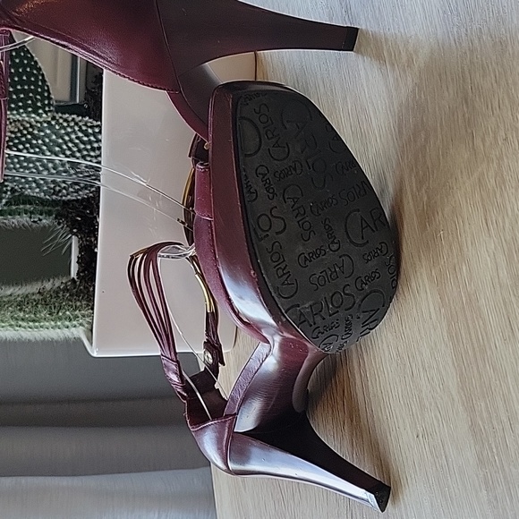 Carlos Santana TRANCE Burgundy heels - Picture 5 of 10